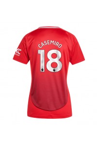 Manchester United Casemiro #18 Voetbaltruitje Thuis tenue Dames 2024-25 Korte Mouw